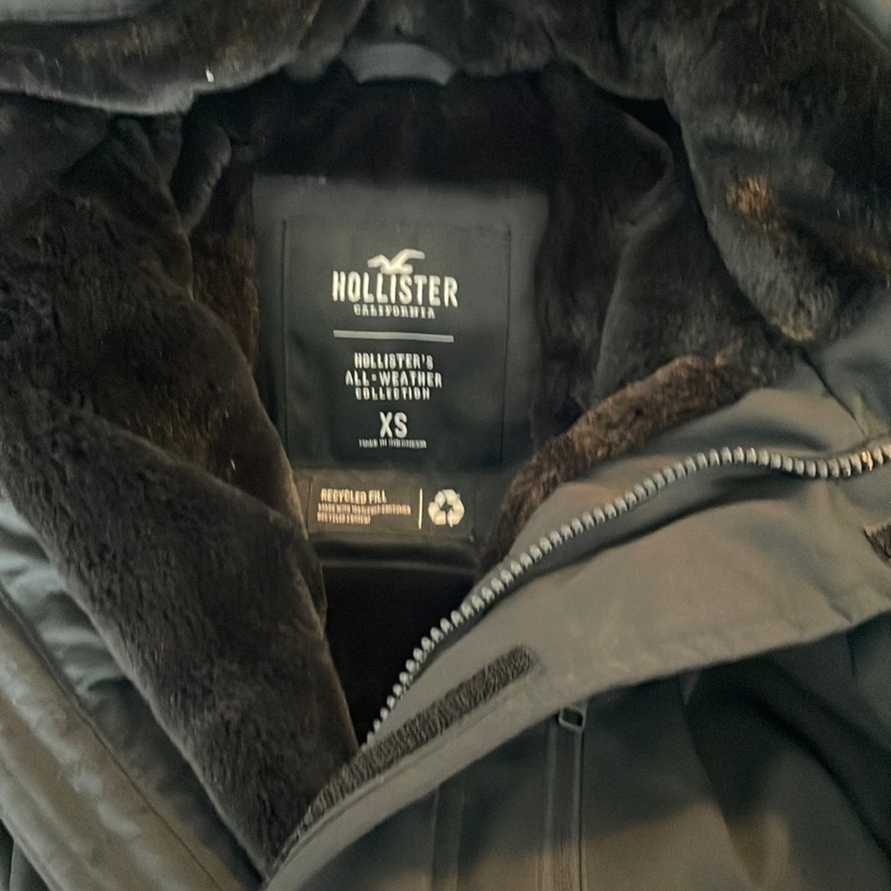 Mens Hollister lined winter coat